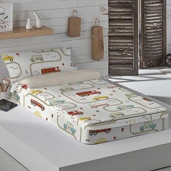 Saco Nórdico Infantil 100% Algodón Sin Relleno GREM Cool Kids para Cama de 90 cm, Incluye Funda de Almohada