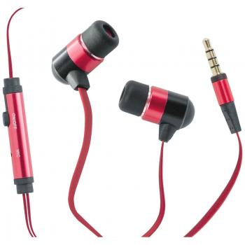 Hi-Fun Hi-oreja Auriculares Piso en iPhone, rojo brillante