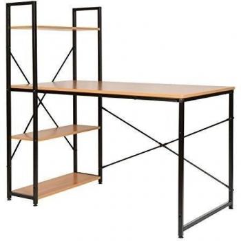 ts-ideen Escritorio de madera para computador mesa de trabajo estante