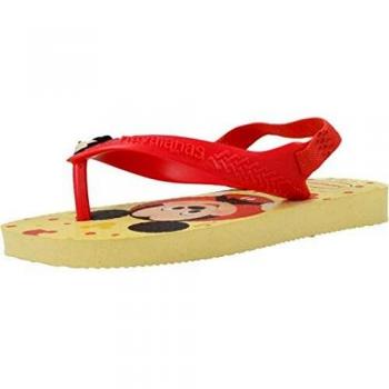 Chanclas de dedo Havaianas Baby Disney Classics II para bebés y niños en color amarillo