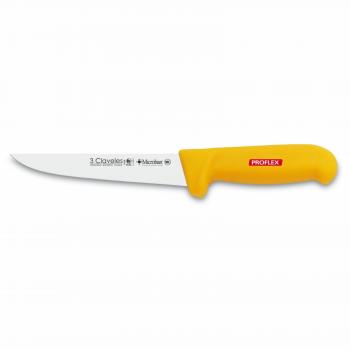 Cuchillo Profesional Deshuesador Ancho 15 cm Microban. Amarillo - 3 Claveles Proflex