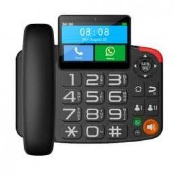 Teléfono Móvil Fijo MaxCom MM42D - 4G VoLTE, WhatsApp, Videollamadas, Cámara de 2 MP para Personas Mayores