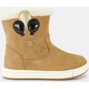 Botas Geox Trottola Girl A - Marrón de Piel con Forro Interior de Pelo