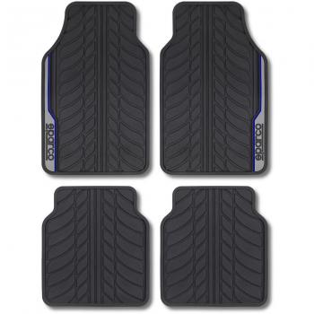 Alfombra F507 Internacional Azul - Alfombrilla para coche universal, color azul y negro, diseño Sparco