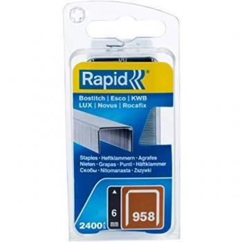 Rapid – Grapas para esco y productos Novus tipo 958/6 mm, 2400 unidades Ampolla, 40109541