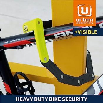 Candado Plegable Urban Security UR469Y, 6 mm de grosor, longitud de 70 cm, diseño visible y compacto para fácil transporte, sin ruidos, protección antirasguños, sistema antirrobo con cerradura
