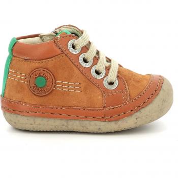 Botas de cuero para niños Kickers Sonistreet con cordones
