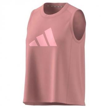 Camiseta tirantes Adidas Train Essentials Big Performance Logo Training Mujer Rosa (L)