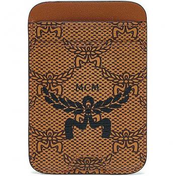 MCM Brown Leather Card Holder for Men and Women