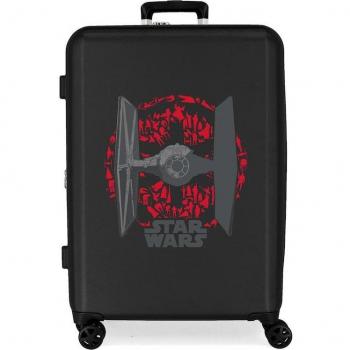 Maleta Mediana Rígida Star Wars Grogu 70 cm Expandible 80L Negra Disney