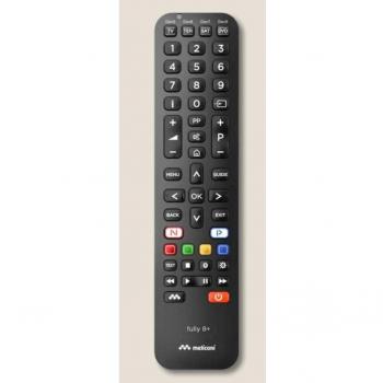 Telecomando Universal Meliconi Fully 8+ IR Wireless 8 en 1 con Teclas Programadas para TV, Decodificador, DVD y Blu Ray