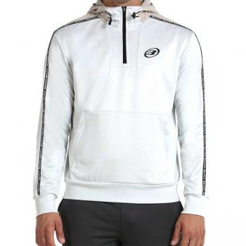 Sudadera Bullpadel Nomon con capucha para hombres en color crema, talla XXL