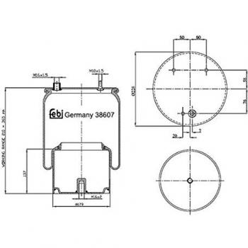 Fuelle de suspensión neumática Air Spring FEBI BILSTEIN 38607