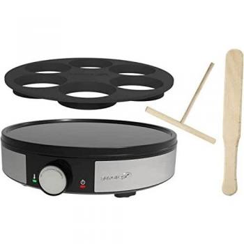 Crepera Fagor FG541 1200 W, diámetro de 30 cm, incluye 5 mini crepas, potencia de 1200 W
