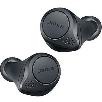 Jabra Elite 75t Auriculares Inalámbricos con Estuche de Carga Inalámbrica (WLC), Color Gris