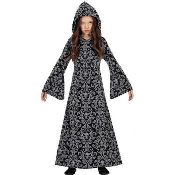 Disfraz de Bruja Encapuchada negro para niña