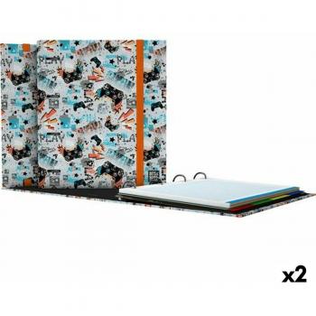 Carpeta de anillas Grafoplas Carpebook Play Gris A4 (2 Unidades)