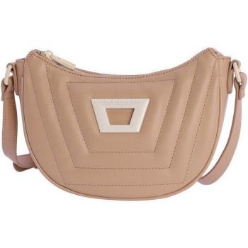 Bolso bandolera mujer Karla beige con cremallera