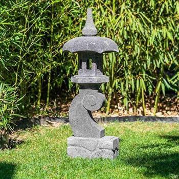 Linterna japonesa pagoda zen de piedra de lava 90 cm - Wanda Collection