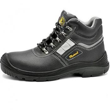SAFEYEAR Botas de Trabajo Hombres con Puntera de Acero,Zapatos de Seguridad de Piel para Mujeres M-8027N