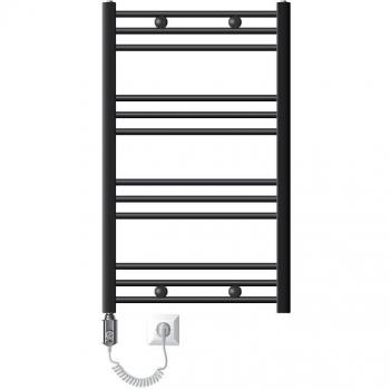Radiador de Baño Eléctrico ECD Germany 300W - 600 x 800 mm - Antracita - Recto con Conexión Lateral