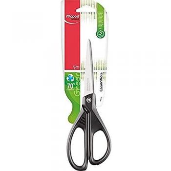 MAPED Lot de 3 Ciseaux Essentials GREEN Asymétrique bout rond 21 cm