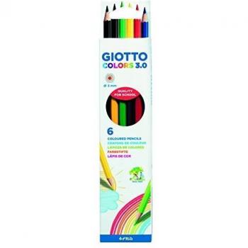 Lápices de Colores Giotto Mega Tri 3.0mm Estuche