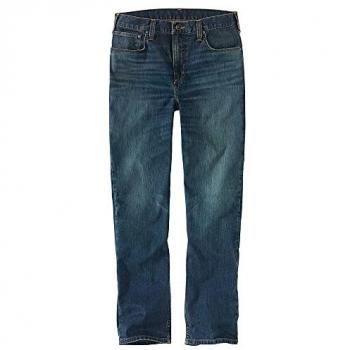 Vaqueros Carhartt Rugged Flex Relaxed Fit Tapered - Azul, 34W / 32L, Unisex Adulto, bajo ajuste, con elasticidad y cinco bolsillos
