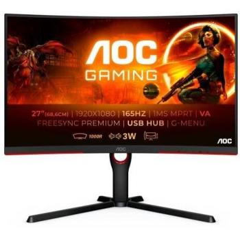 AOC Monitor Gaming C27G3U/BK - 32, FHD, 165 Hz, 1ms