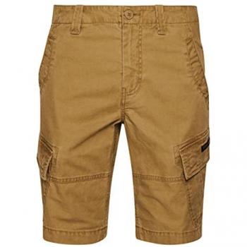 Pantalones Cortos Cargo de Algodón Orgánico Superdry Vintage Core para Hombre, Color Beige, Talla 32