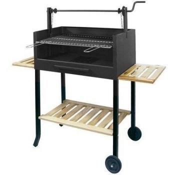 IMEX EL ZORRO 71504 - Barbacoa con Ruedas, Elevador, Parrilla cincada y Bandeja de Madera