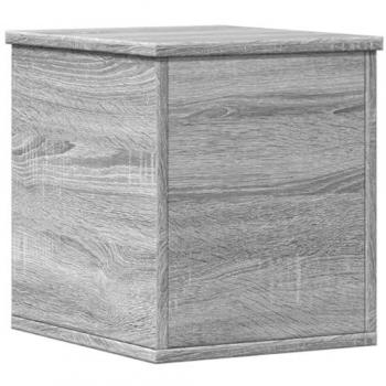 Caja de almacenamiento madera ingeniería gris Sonoma 30x35x35 cm, Caja de Mantas, Cofre de Almacenamiento, baúl de Juguetes, Caja de Juguetes