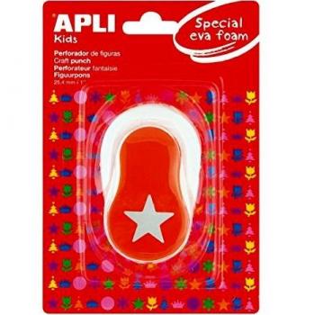 APLI Kids 13298 - Perforadora especial goma EVA figura estrella, 25.4 mm