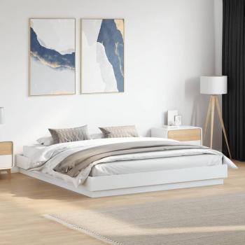 Cama de madera blanca de ingeniería 180x200 cm Vidaxl