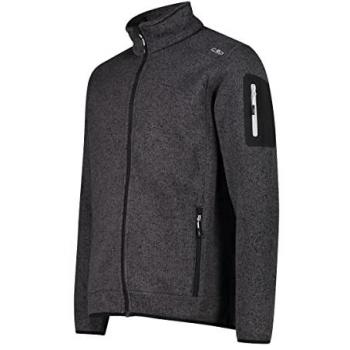 CMP Men's Dark Gray Knitted Fleece Jacket - 4XL
