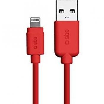 SBS TECABLEUSBIP5R Cable de Conector Lightning 1 m Rojo - Cables de Conectores Lightning