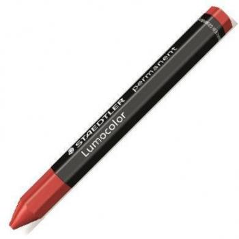 Staedtler Lumocolor Omnigraph 236 Cera para Marcar Permanente Rojo, Hexagonal, Resistente al Agua, Diámetro 12mm, Caja de 12 Unidades