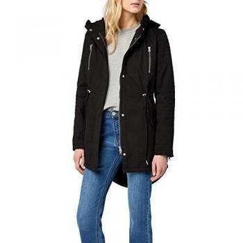 Urban Classics Women's Sherpa Lined Cotton Winter Parka - Black - XS to 5XL