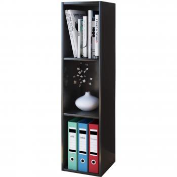 VCM Mendas-Estantería de CD/DVD, para 105 CDs, Color Negro, Madera