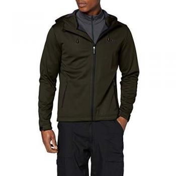 Jeep Softshell triple capa con capucha y forro polar interior J9W, Hombre, Chaqueta, O101584-E547-S, Forest Night, S