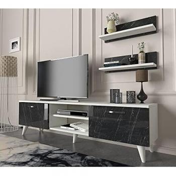 Skyedecom 804TRH3047 - Unidad de TV de mármol blanco