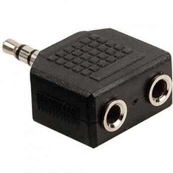Valueline VLAB22945B Adaptador de Cable 3.5mm 2 x 3,5mm Negro - Adaptador para Cable