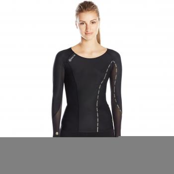 MusicSkins Mujer Top Long Sleeve dnamic Varios colores Black/Limoncello Talla:FS