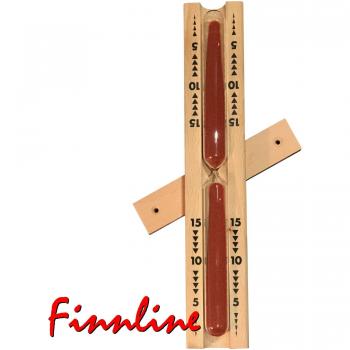 Finnline – Reloj de arena con dunkelrotem Arena I unidad Tiempo 15 minutos I Fácil de Leer I Sauna accesorios I Sauna I Top Oferta I nuevo