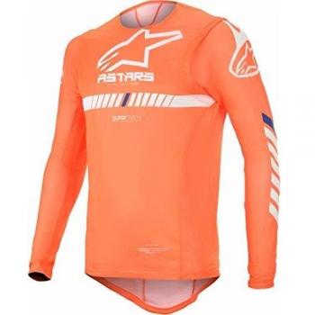 Alpinestars Supertech Crossshirt Orange Fluo/White/Blue-M