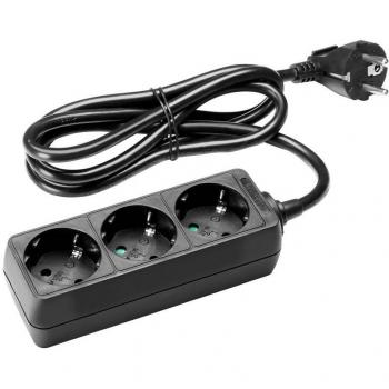 Regleta de 3 Enchufes EU sin Interruptor con Cable de 5 m