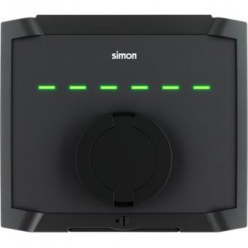 Cargador de Vehículo Pared Simon SM34 Tipo2 7,4kW Monofásico con Protección Automática