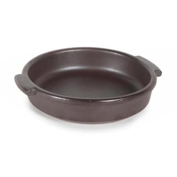 Cazuela de Barro Vulcano Anaflor 15cm Negro Mate - Apta para Vitrocerámica, Microondas, Horno, Gas y Eléctrico - Diseño Artesanal y Resistente al Fuego Directo