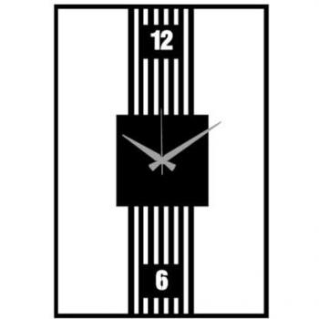 Reloj de Pared Esencial 11, Metal Negro, 34x0,15x50 cm