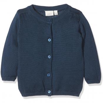 NAME IT Nitfeknot Ls Knit Card Nb, Chaqueta Punto para Bebés, Azul